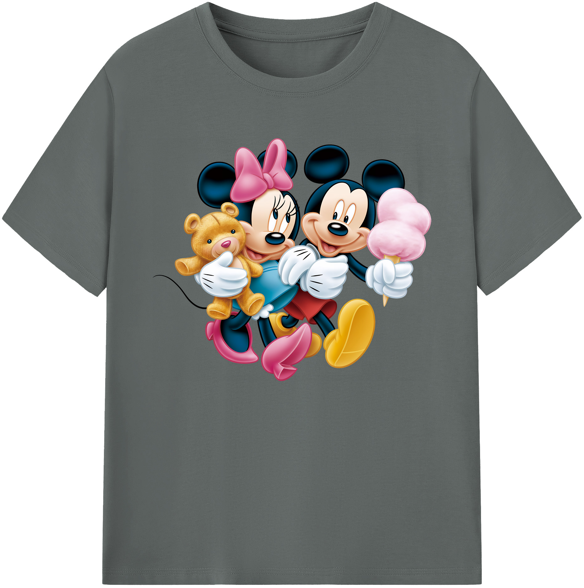 ミッキーマウス Mickey Mouse 綿100％ メンズ半袖Tシャツ｜肌触りやわらか＆通気性
